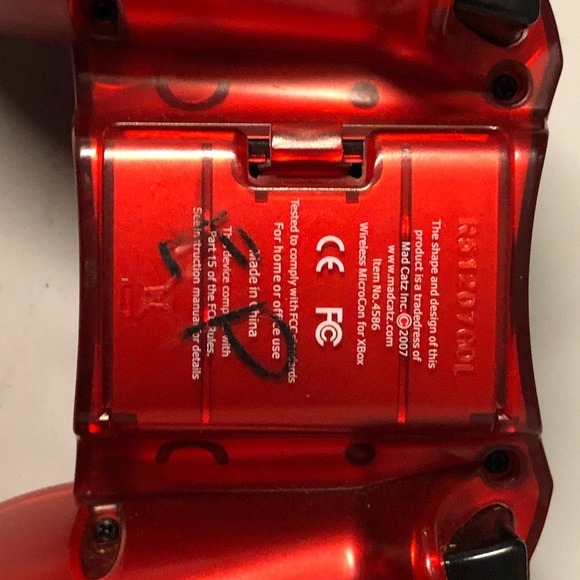 Red Game Stop Mad Catz 2.4Ghz Wireless Controller for PS2 - Picture 10 of 14
